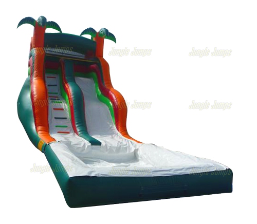 18' ORANGE TROPICAL WET & DRYS SLIDE