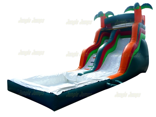 18' ORANGE TROPICAL WET & DRYS SLIDE