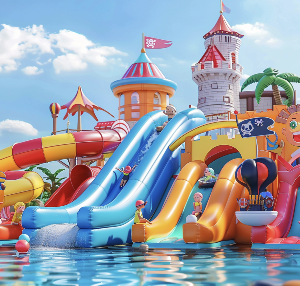 Themed Inflatable Water Slides - Jungle Jumps