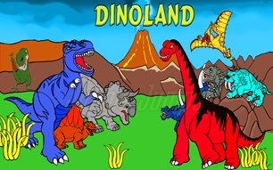 Panel de Dinosaurios Rectangular