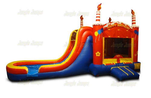 Pastel Inflable de Agua Rojo