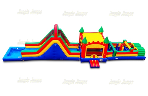 Carrera de Obstaculos con Brincolin y Resbaladilla