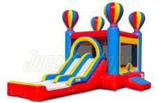 Combo Arcoiris de Globos Doble Resbaladilla y Piscina