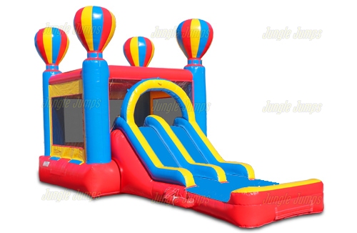 Combo Arcoiris de Globos Doble Resbaladilla y Piscina