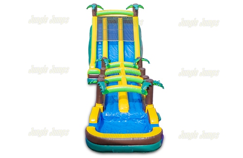 Resabaladilla Doble Tropical con Run N Splash de Agua