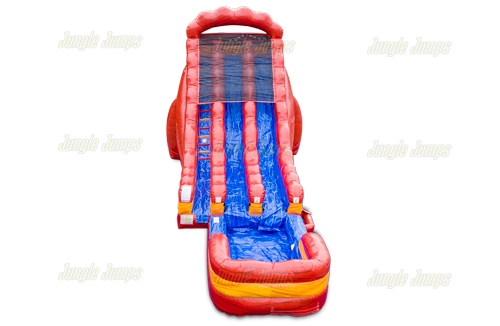 20 Fiery Rouge Double Lane Slide con Alberca
