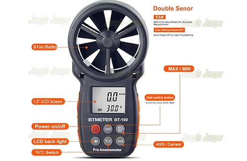 Anemometro Medidor de velocidad del viento