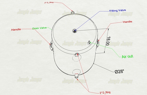 Bolsas de agua de 400 lb de capacidad