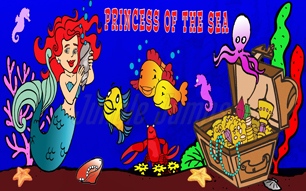 Inflatable Mermaid Art Panel Rectangular AC-5901 image 1
