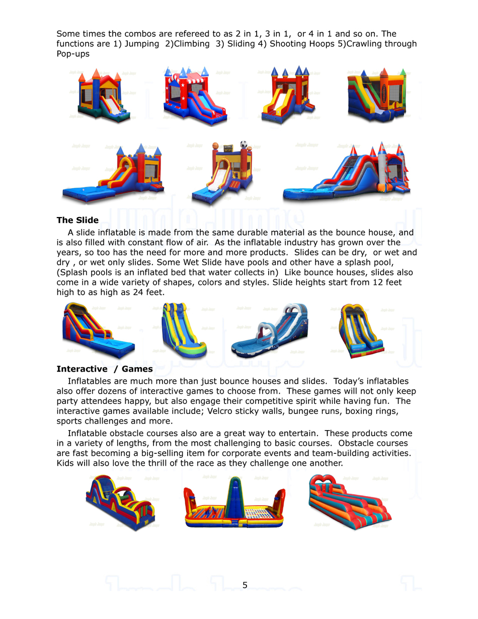 bounce house business plan example