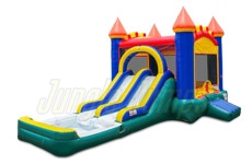 Inflatable Wet N Dry Double Lane Castle CO-1193 image 1