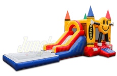 Inflatable Happy Crayon Combo with Pool CO-1247 image 1