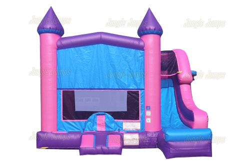 Inflatable Pink Purple Module Castle Side Slide Combo CO-1475 image 4