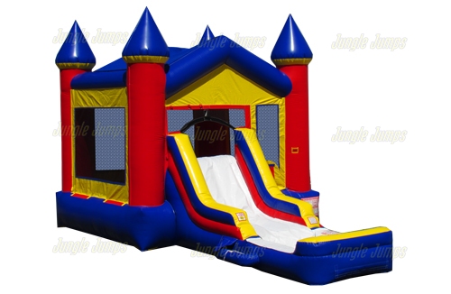 Red/Blue V-Roof Castle Combo with Pool