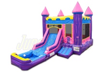Inflatable Marvelous Pink Front Slide Combo with Pool CO-1608 image 1