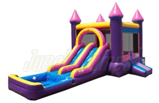 Inflatable Pink Double Lane Combo with Pool CO-1613 image 1