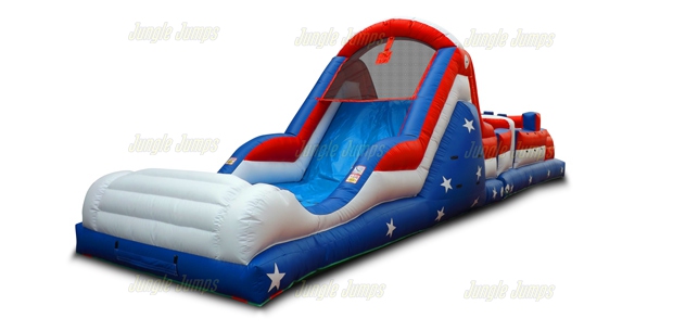USA Obstacle Course & Splash Pool