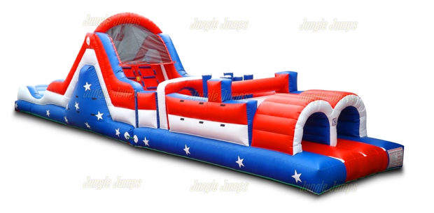 USA Obstacle Course & Splash Pool