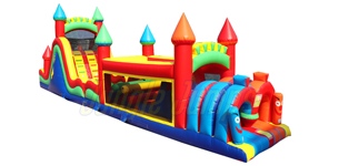 Inflatable Dual Castle Obstacle Course IN-1137 image 1