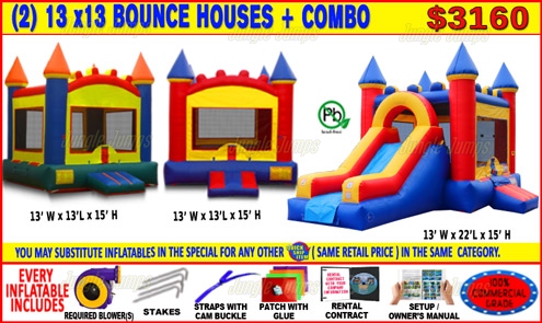 Inflatable 2 Bounce Houses Plus 1 Combo SP03-0226 image 4