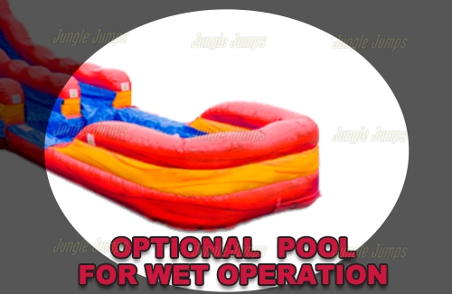 Inflatable 20 Fiery Rouge Double Lane Dry Slide SL-1469 image 7