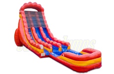 Inflatable 20 Fiery Rouge Double Lane Slide with Pool SL-1470 image 1
