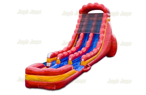 Inflatable 20 Fiery Rouge Double Lane Slide with Pool SL-1470 image 5