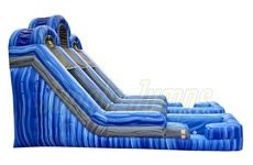 Inflatable 20 High Dual Lane Blue Gray Marble Slide SL-WS183 image 1