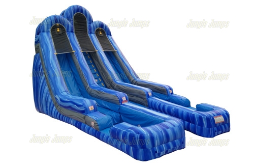 Inflatable 20 High Dual Lane Blue Gray Marble Slide SL-WS183 image 6