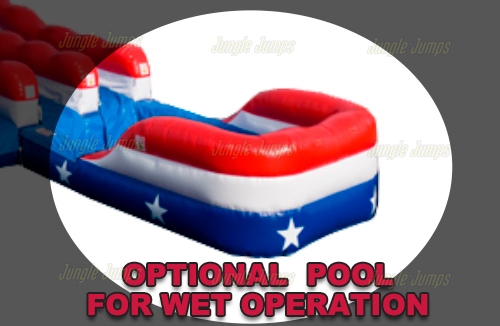 Inflatable 20 USA Wave Double Lane Dry Slide SL-1467 image 6