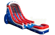 Inflatable 20 USA Wave Double Lane Slide with Pool SL-1468 image 1