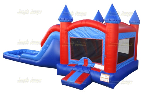 Inflatable Blue Double Lane Combo with Pool CO-1349 image 5