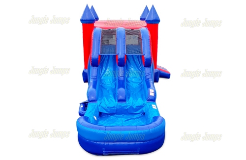 Inflatable Blue Double Lane Combo with Pool CO-1349 image 7