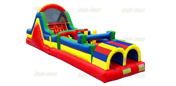 Colorful Slide Obstacle Course - JungleJumps