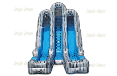 Inflatable Double Lane Marble and Blue Slide SL-WS165 image 4