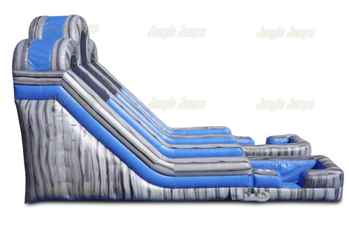 Inflatable Double Lane Marble and Blue Slide SL-WS165 image 5