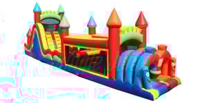 Inflatable Dual Castle Obstacle Course IN-1137 image 1