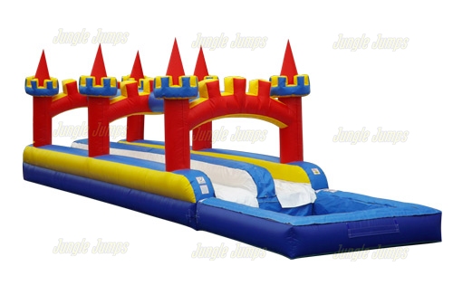 Inflatable Dual Lane Castle Run n Splash with Pool SL-WS129 image 3