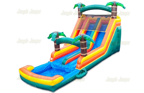 Inflatable Dual Lane Tropical 2 Wet/Dry Slide SL-WS185 image 5
