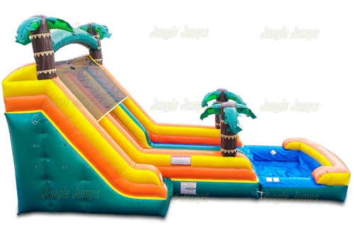 Inflatable Dual Lane Tropical 2 Wet/Dry Slide SL-WS185 image 6