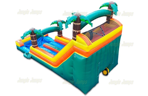 Inflatable Dual Lane Tropical 2 Wet/Dry Slide SL-WS185 image 7