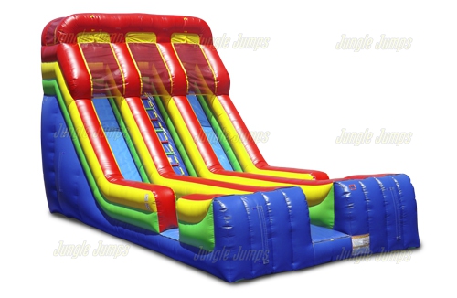 Inflatable Dual Primary Colors Slide with Splash Pool SL-S111 image 3