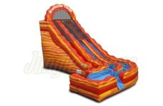 Inflatable Fire Rippling Tide Slide with Splash Pool SL-1229 image 1