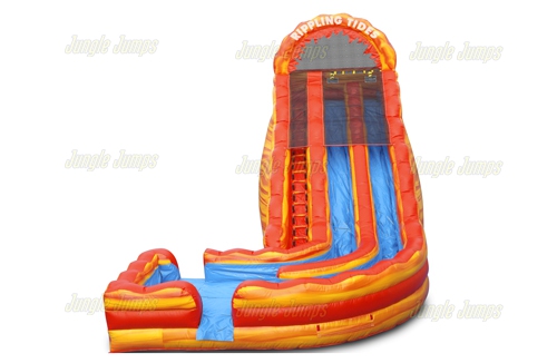 Inflatable Fire Rippling Tide Slide with Splash Pool SL-1229 image 4