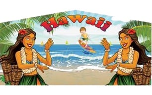Inflatable Hawaii Bounce House Banner B1024 image 1