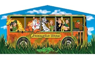 Inflatable JUNGLE BUS ART PANEL AC-0940 image 1
