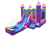Inflatable Marvelous Pink Front Slide Combo with Pool CO-1608 image 1