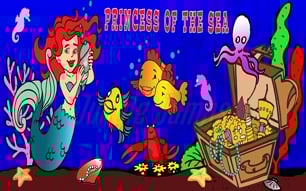 Inflatable Mermaid Art Panel Rectangular AC-5901 image 1