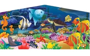 Inflatable Ocean Bounce House Banner B1027 image 1