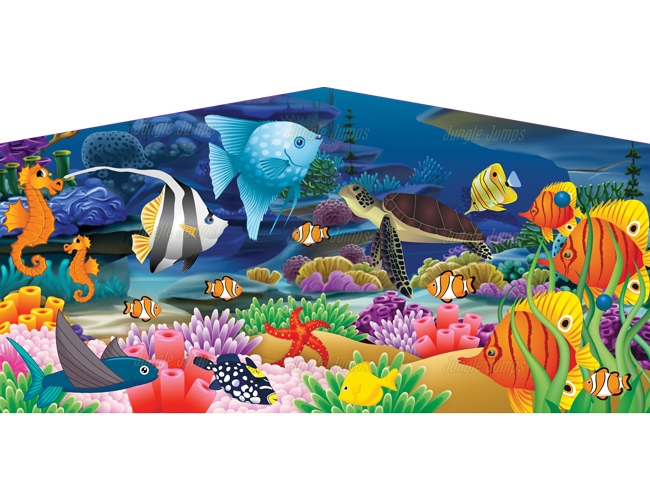 Inflatable Ocean Bounce House Banner B1027 image 3